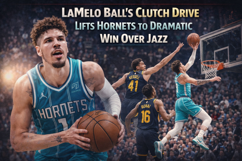 LaMelo Ball’s Clutch Drive Lifts Hornets to Dramatic Win Over Jazz